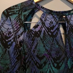 Ecote cut out printed top with open back